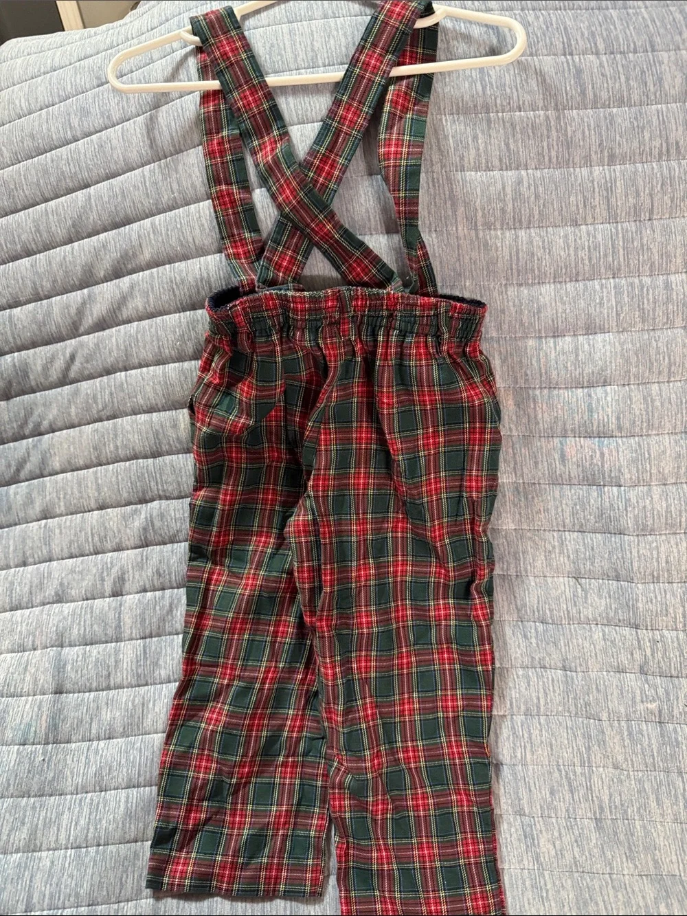 Florence Eiseman Red and Green Plaid Overalls